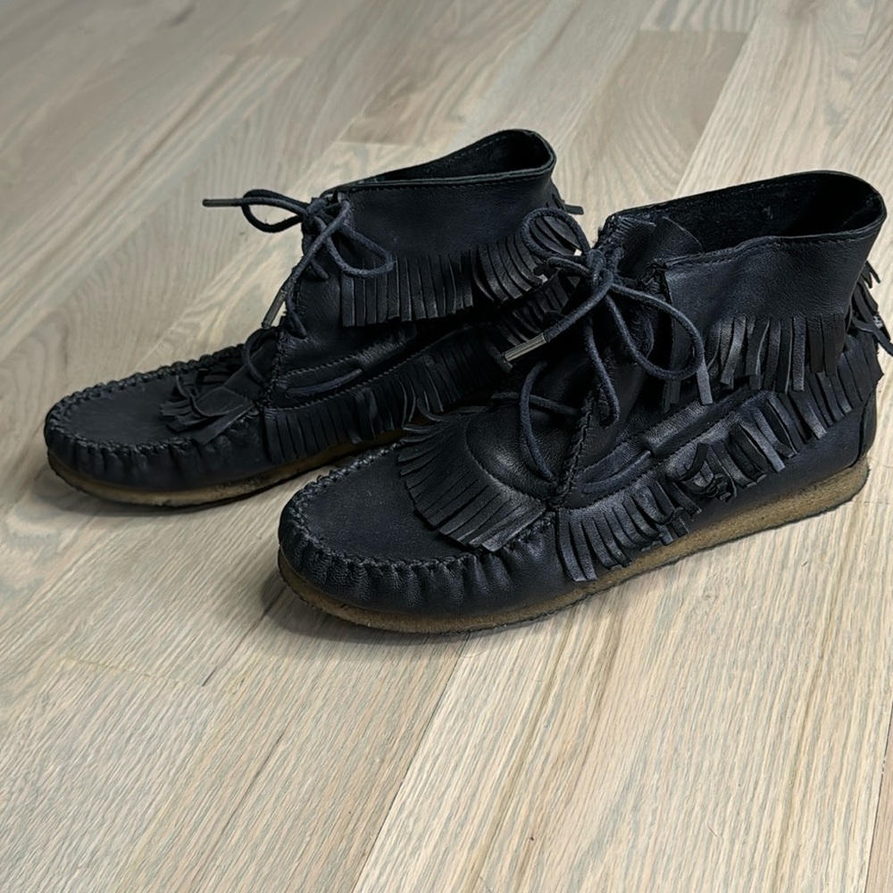 All Saint Leather Moccasins